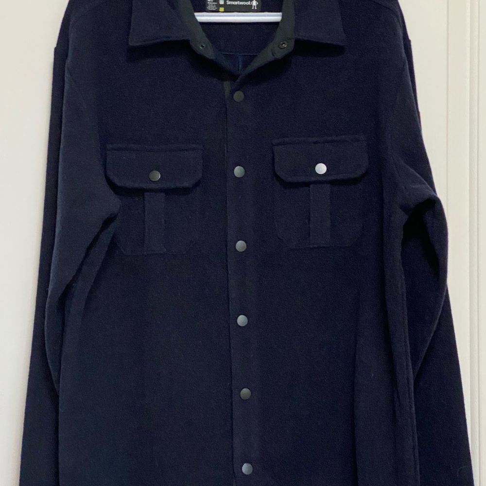 Smartwool Men's Anchor Line Shirt Jacket. Size Large. Blue